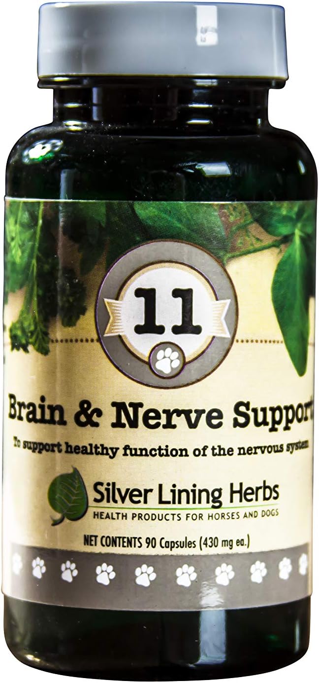 Silver Lining Herbs 11 Canine Brain & Nerve Support - Natural Product Helps Maintain Nervous System, Brain, & Spinal Cord - Herbal…