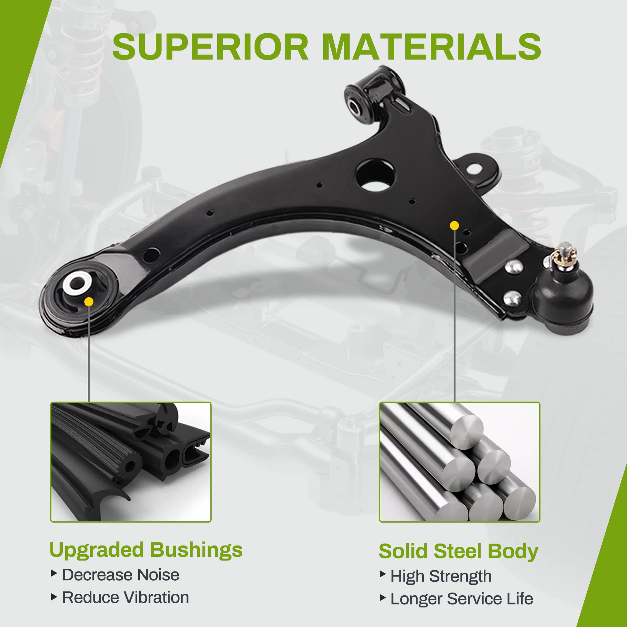 lower suspension Impalaのための10個のキットのフロントLH Rhのコントロールアームボールジョイントタイロッド揺れバー 10 Piece Kit Front LH RH