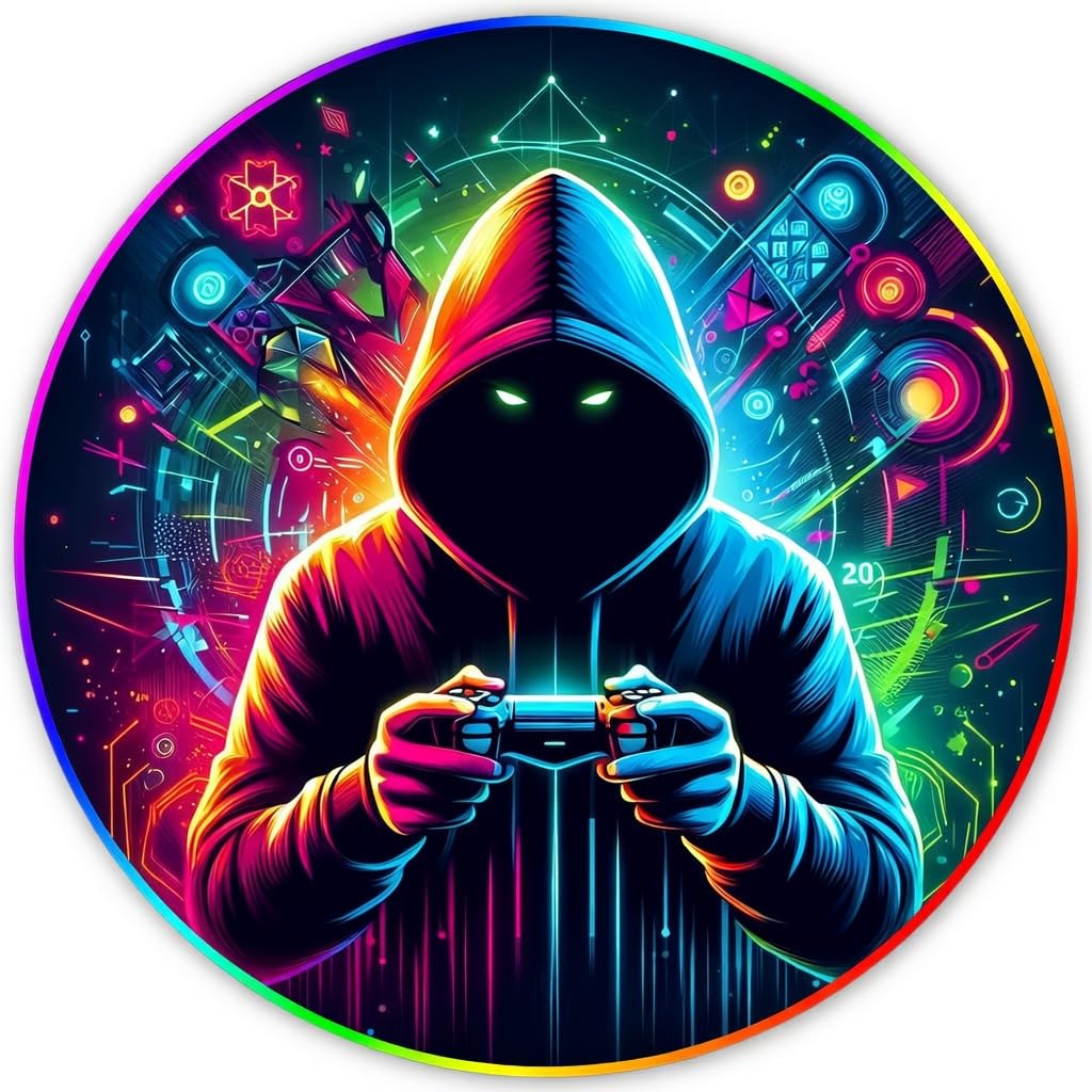 Gaming Chair Mat for Hardwood Floor Circle RGB Gaming Lights Gamer 47 - Noise Cancelling Anti-Slip Gamer Floor