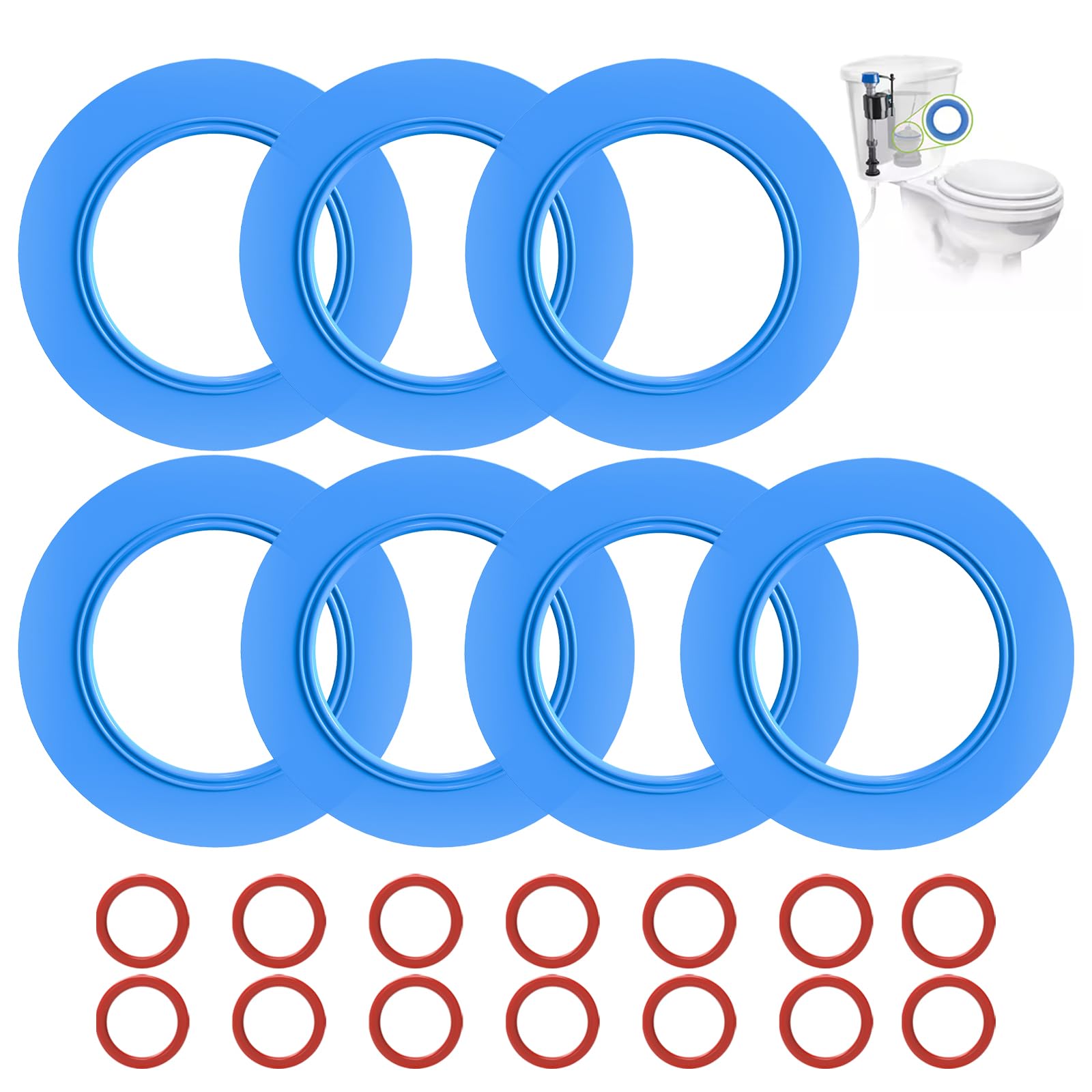 Sello de válvula de descarga para estándar americano, paquete de 7 piezas de silicona mejoradas 730111-0070A American Standard piezas de repuesto para Champion 4 y Eljer Titan 4