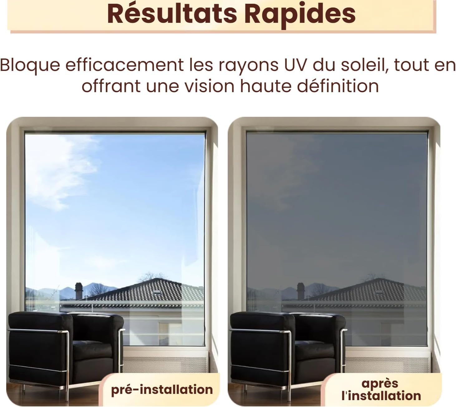 Film Miroir pour fenetre Anti Regard Anti UV avec Kit de Pose Film occultant Fenêtre Bon Effet Miroir Protection de la Vie privée pour Maison Bureau Magasin (Argenté, 90X600(cm))