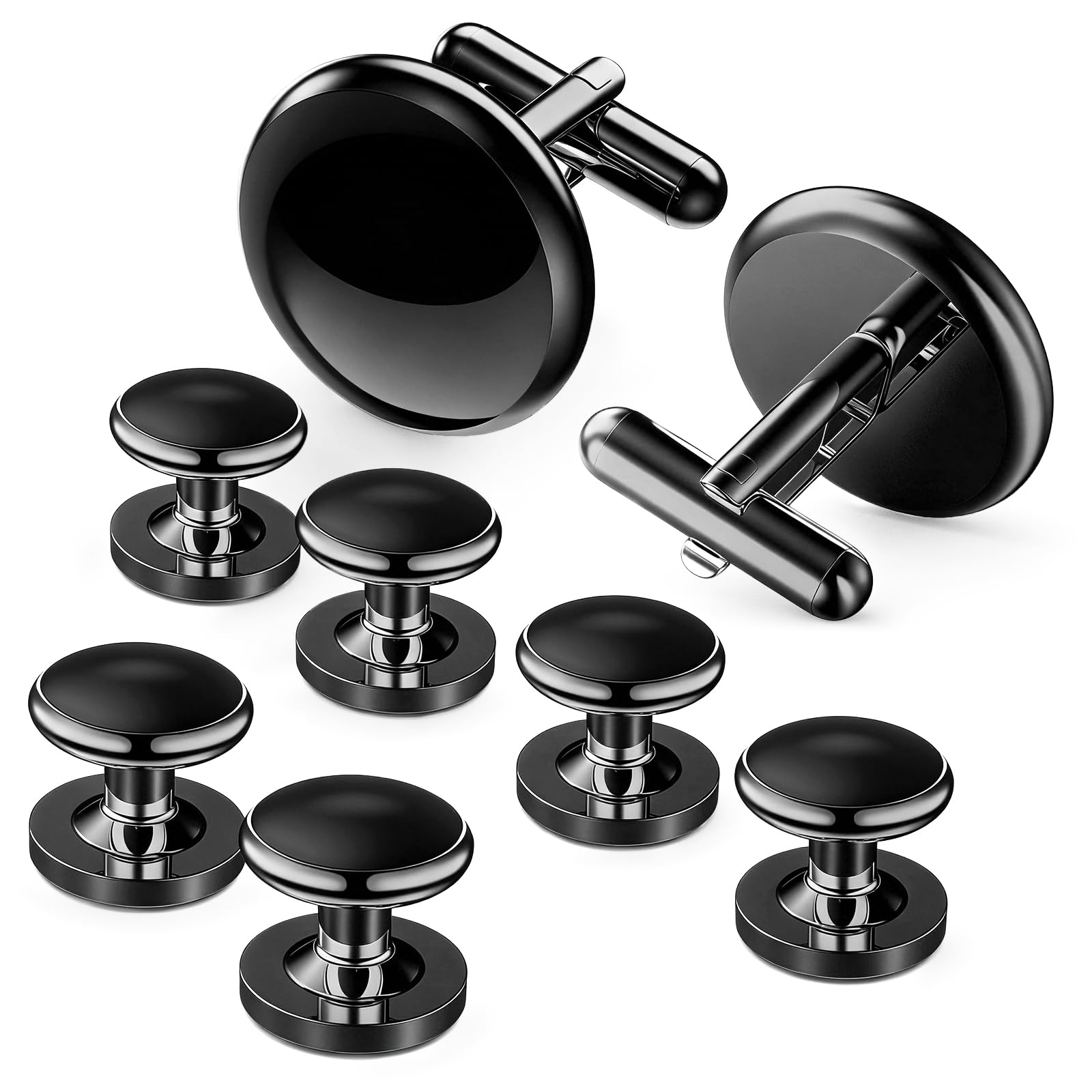 Lictin Cufflinks for Men, Men’s Tuxedo Studs and Cufflinks Set