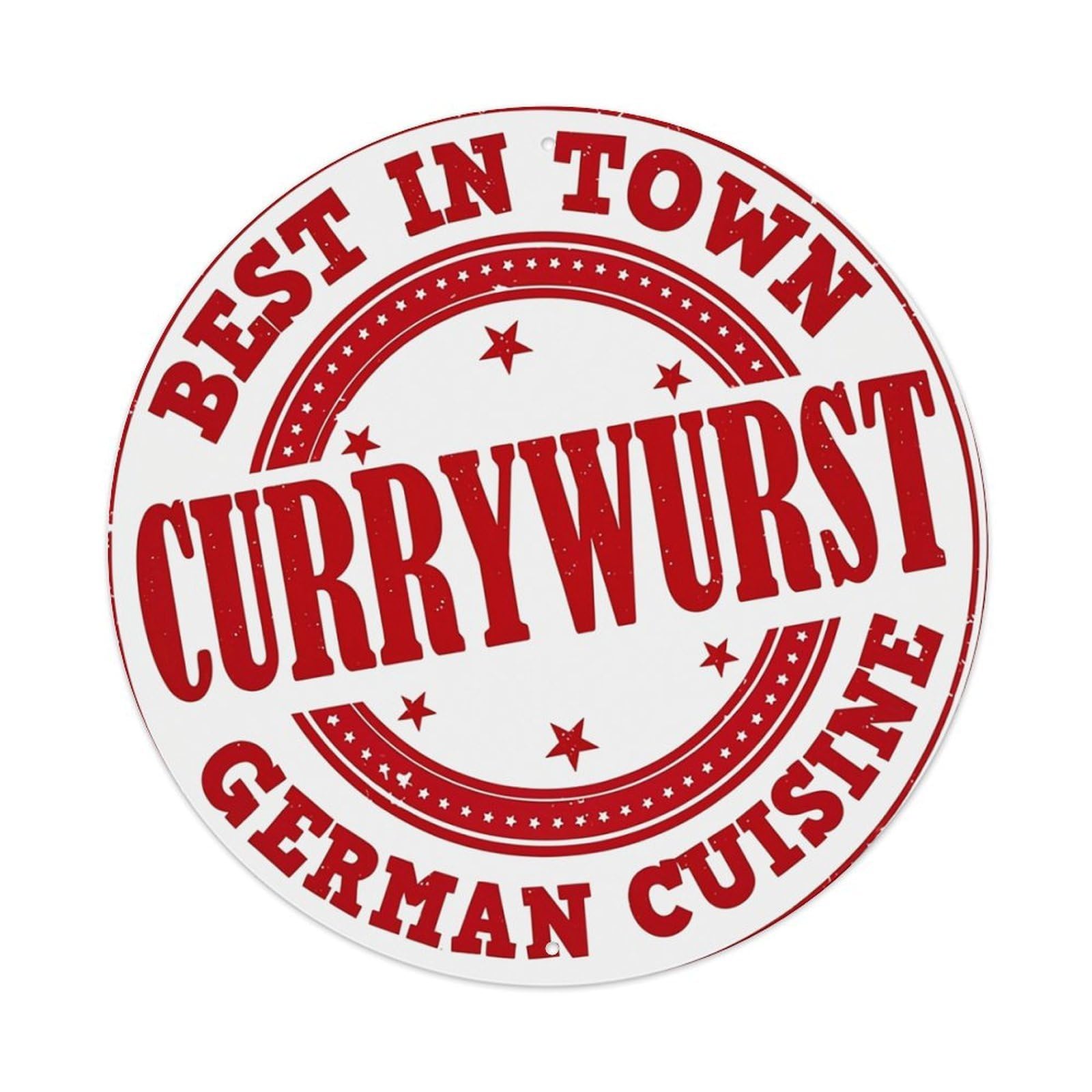 Best In Town Currywurst German Cuisine Metal Tin Sign Plaque