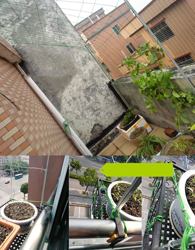 Kit di filo per catenaria da 100 m, in acciaio inox rivestito in PVC, per piante rampicanti, kit per traliccio per l'addestramento delle piante, kit di cavi per giardino
