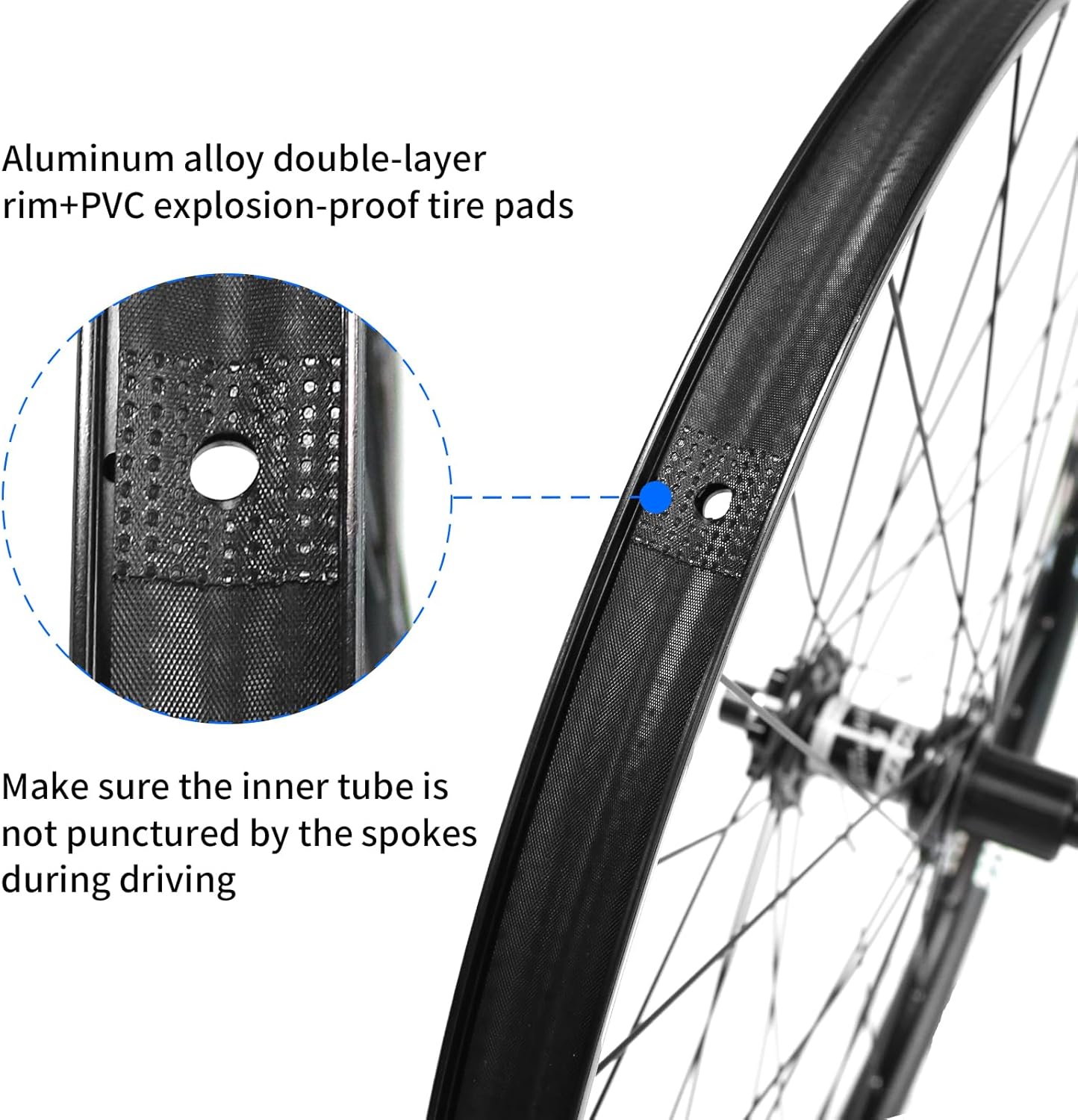 ZTZ 27.5"/29" Thru Axle Boost Mountain Bike Wheelset，Ultralight Aluminum Alloy Rim 32H High Strength Bike Wheels，Front 15 * 110mm Rear 12 * 148mm Disc Brake MTB WheelSet，Fit 8-12 Speed Cassette