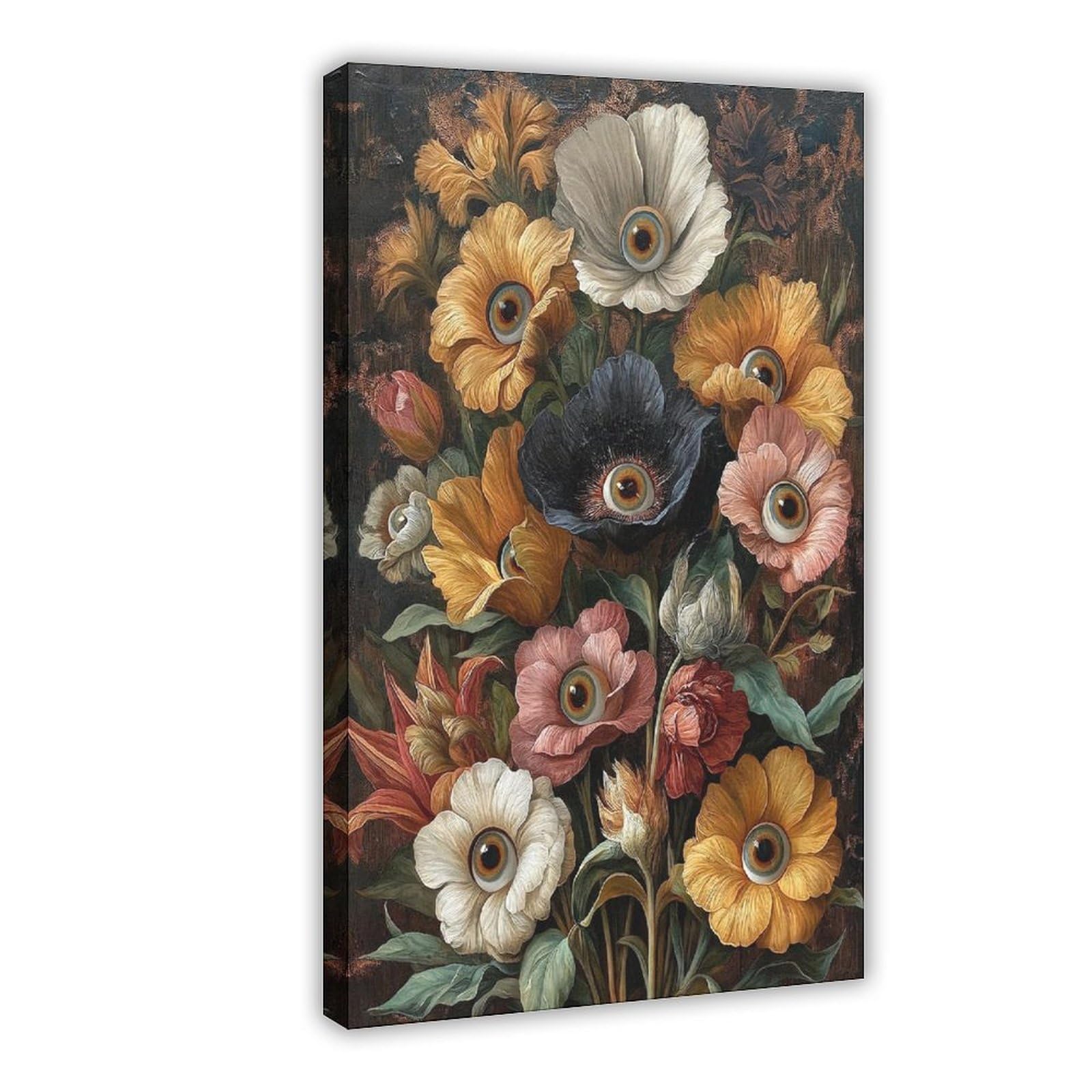 Bareronor Frame Surreal Botanical Eye Canvas Poster Bedroom Decor Landscape Office Room Decor Gift 20" L X 30" W