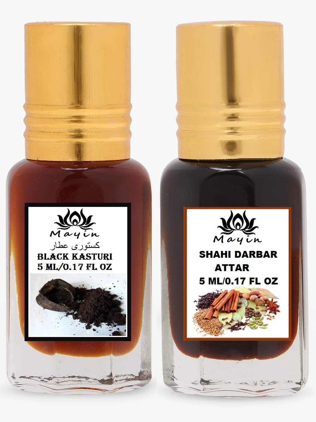 Mayin Black Kasturi And Shahi Darbar Attar Combo Pack of 2 (5ml) Attar-image-9