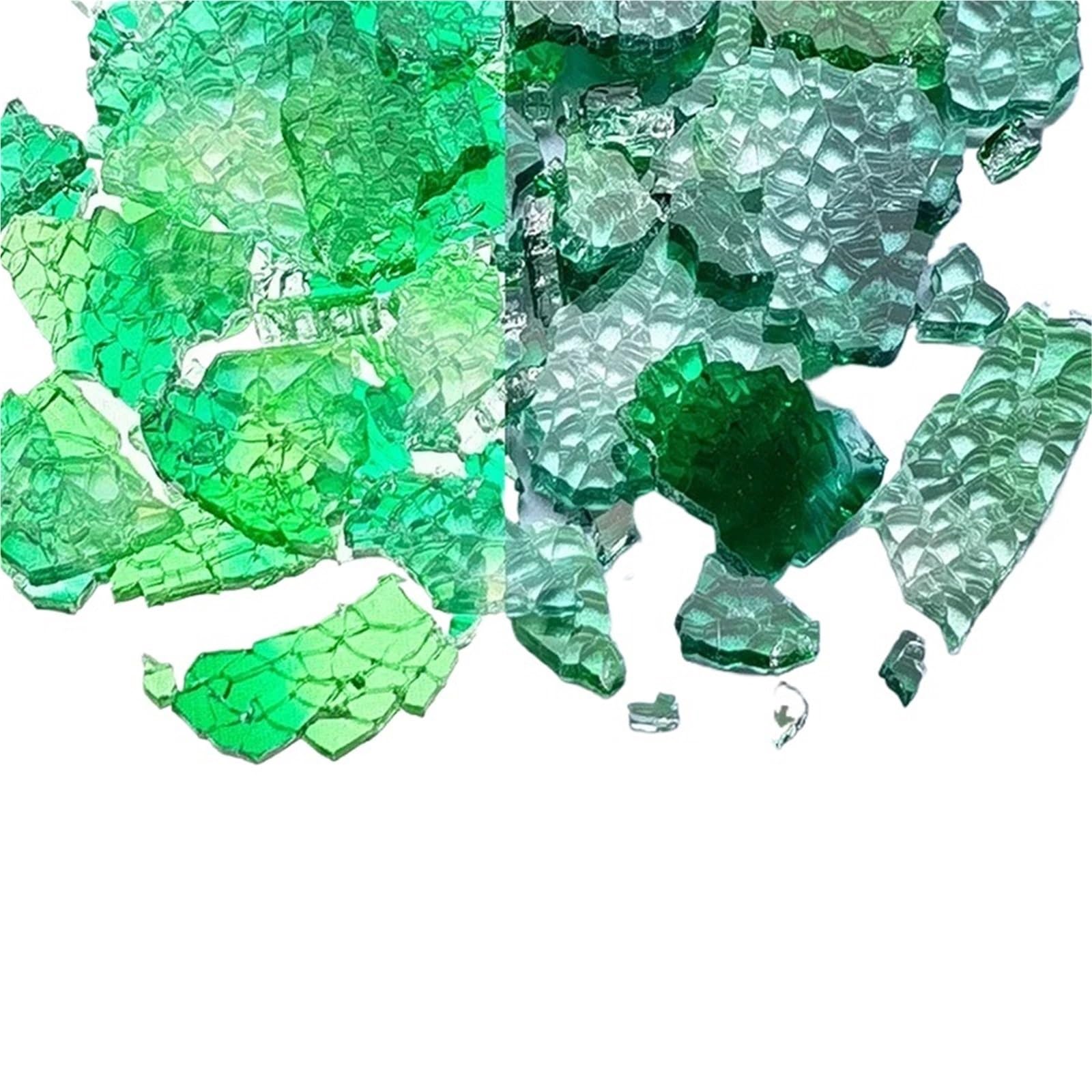 Xulvoz Color08 Mosaic Tiles 400 G Colorful Ice Crack Fragments Crystal Mosaic Diy Creative Handmade Art Colored Tempered Glass Transparent Particles