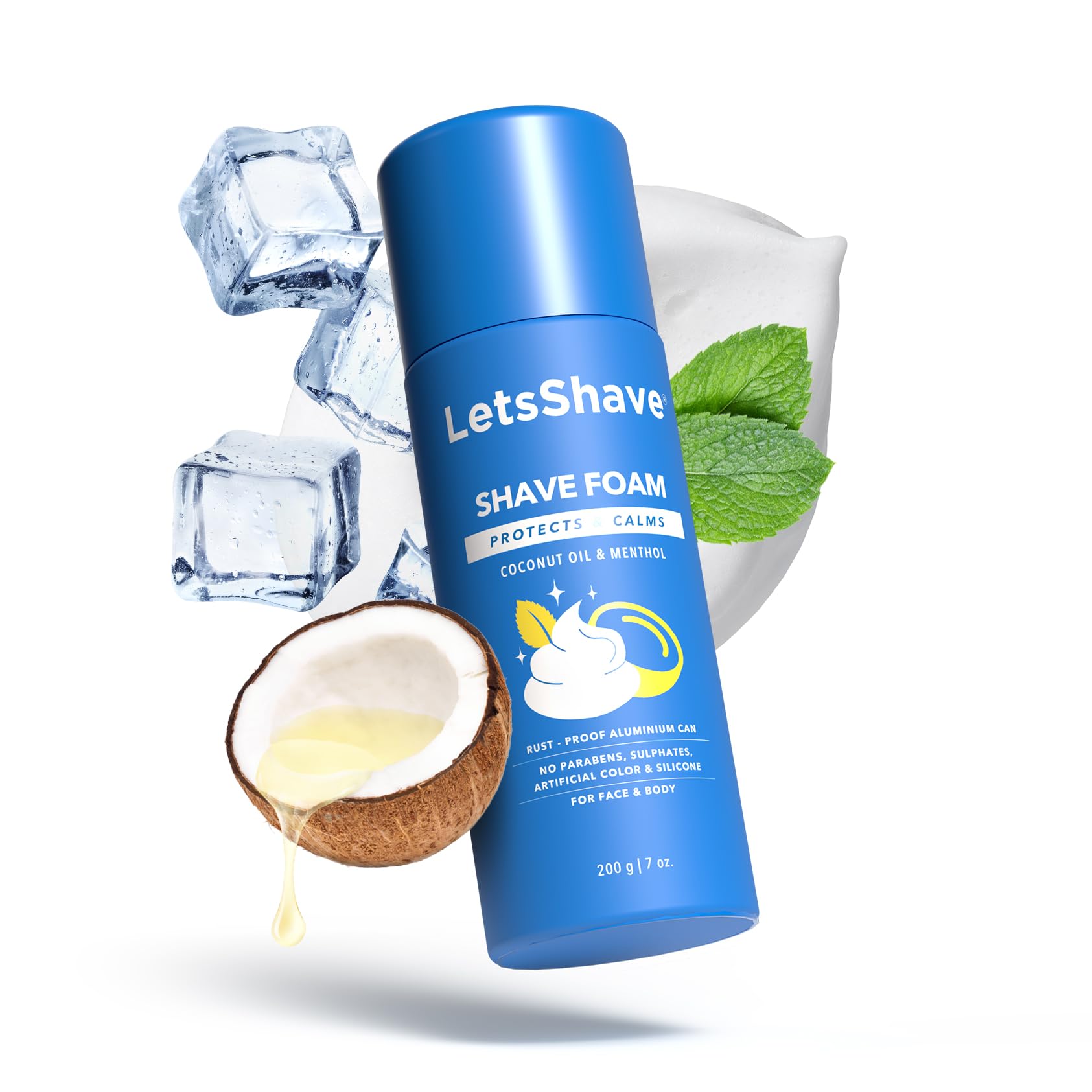 LetsShave Sensitive Shave Foam For Men - 200 g, Skin Nourishing, Coconut Oil Enriched Shave Foam for Sensitive Skin, No Artificial Color and No Alcohol (B09C3D3YYV) Amazon Price History, Amazon Price Tracker