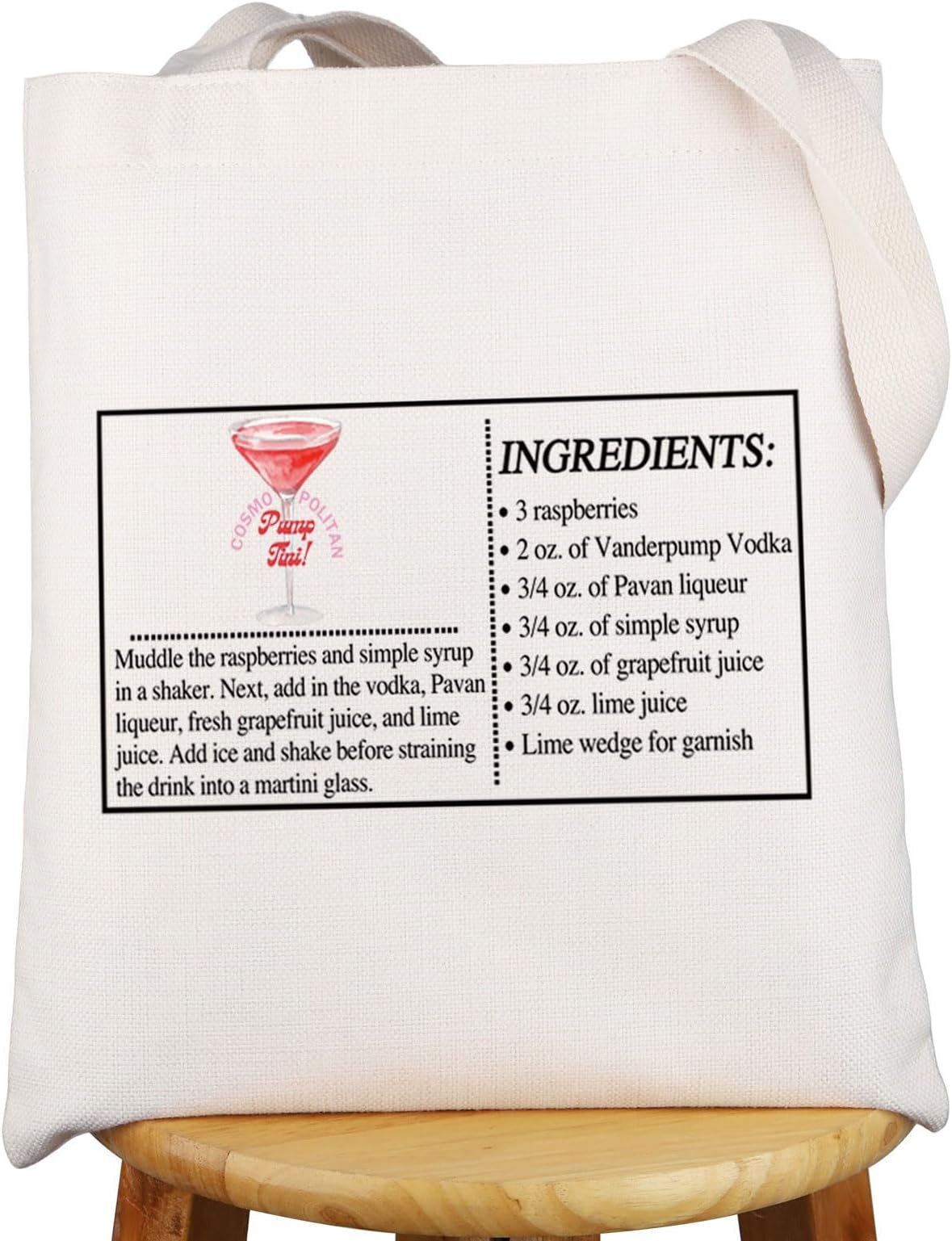 G2TUPPumptini Recipe Tote Bag VPR Housewives Gifts Team Ariana Gifts Reality Bravo TV Tote Bag Pumptini Social Club Gift
