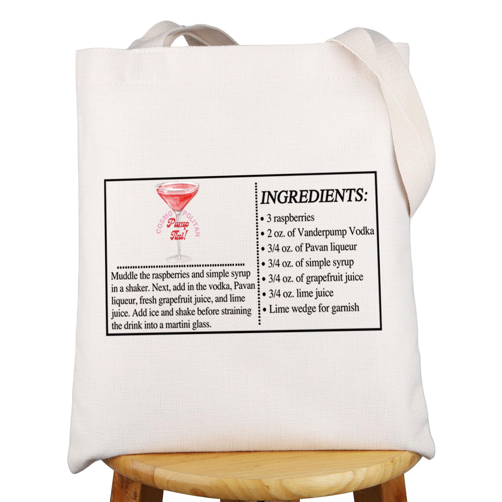 G2TUPPumptini Recipe Tote Bag VPR Housewives Gifts Team Ariana Gifts Reality Bravo TV Tote Bag Pumptini Social Club Gift