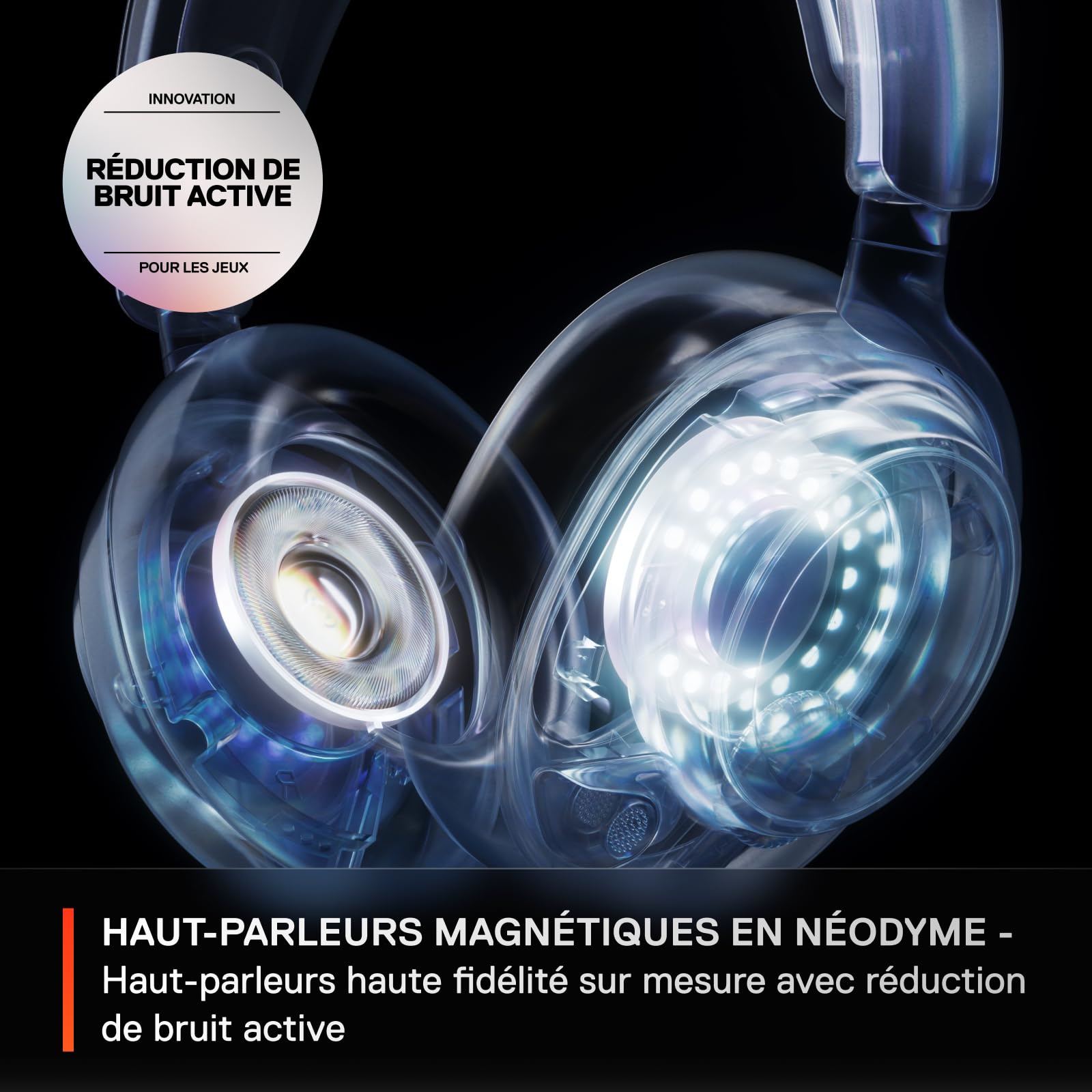 SteelSeries Arctis Nova Pro Wireless - Casque gaming multi-système - Haut-parleurs magnétiques en néodyme - ANC - Autonomie illimitée - Micro ClearCast Gen 2 - PC, PS5, PS4, Switch, Mobile