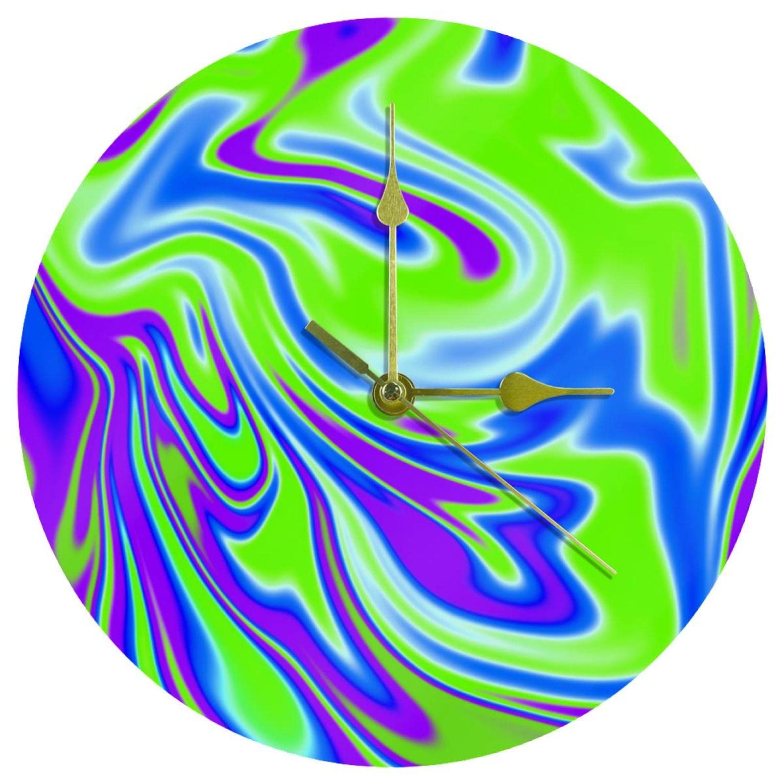 Horloge murale silencieuse sans tic-tac en acrylique coloré de 24cm