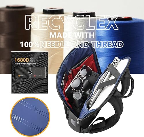 Miniatura 9 de BOPAI Mochila para laptop súper delgada de 15 pulgadas para hombre antirrobo, 43 cm, 17 pulgadas, Mochilas Daypack