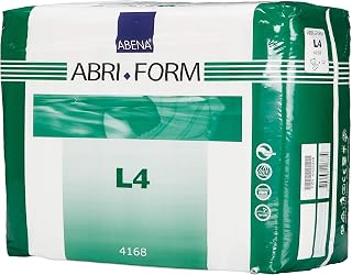 Abena Abri-Form Comfort Plastic-Backed Briefs, Level 4, (Medium To Large Sizes) Large, 12 Count