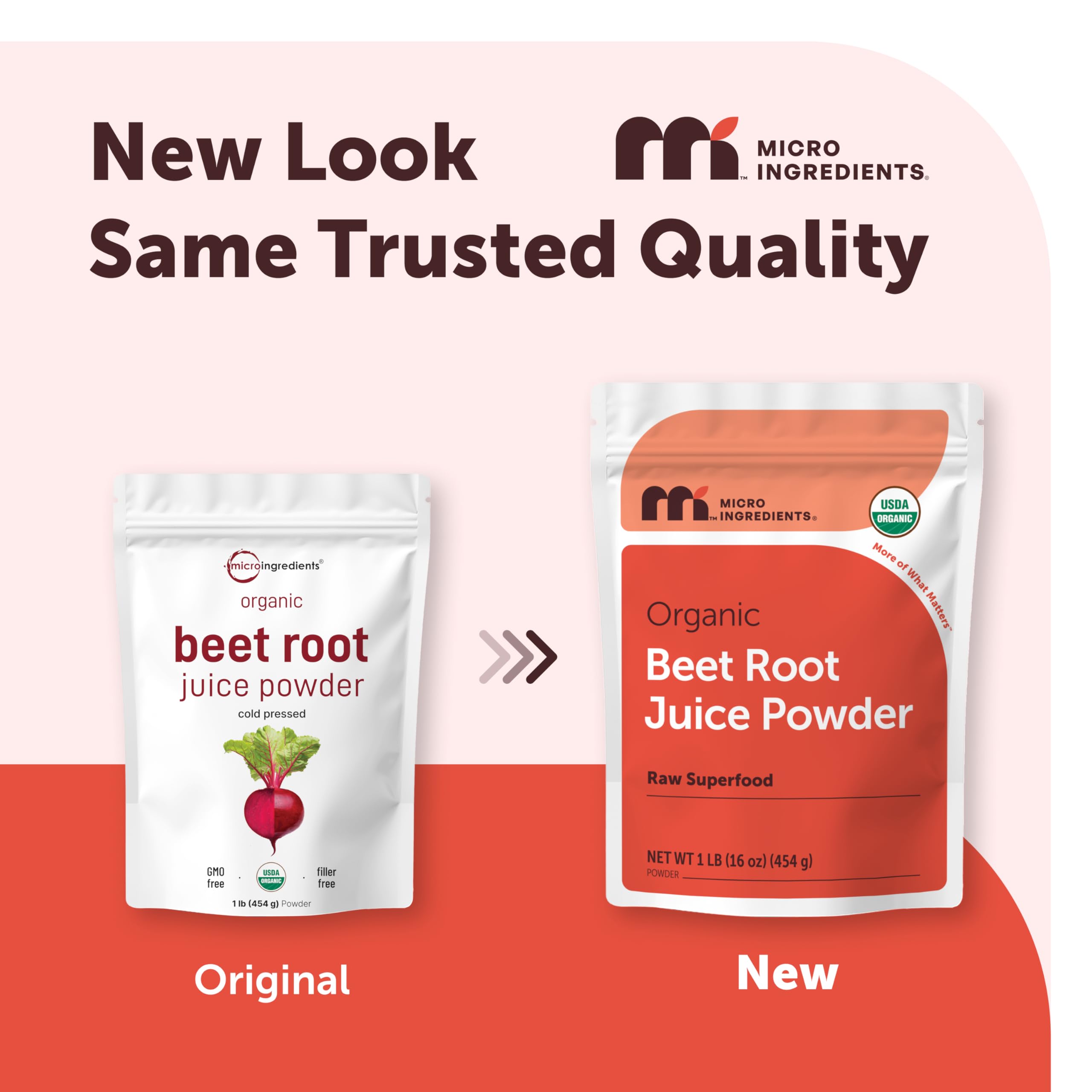 Micro Ingredients Organic Beet Root Juice Powder, 1 Pound | Water Soluble, Raw Beet Supplement | Powder Drink Mix for Smoothies & Recipes | Non-GMO, Vegan Friendly, Plant Based — Amazon image 2
