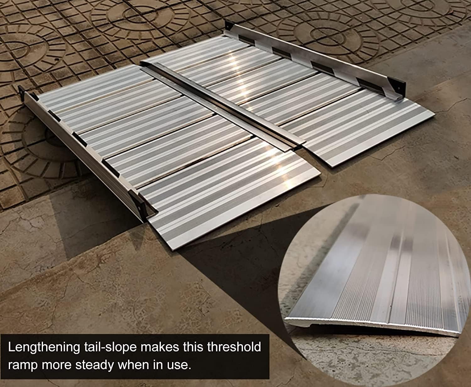 Podjazdy dla wózków inwalidzkich Podjazd dla wózków inwalidzkich Podjazd dla wózków inwalidzkich Przenośny aluminiowy próg podjazdu Uchwyt składany podjazd dla skuterów Stopnie Schody Podjazdy krawę
