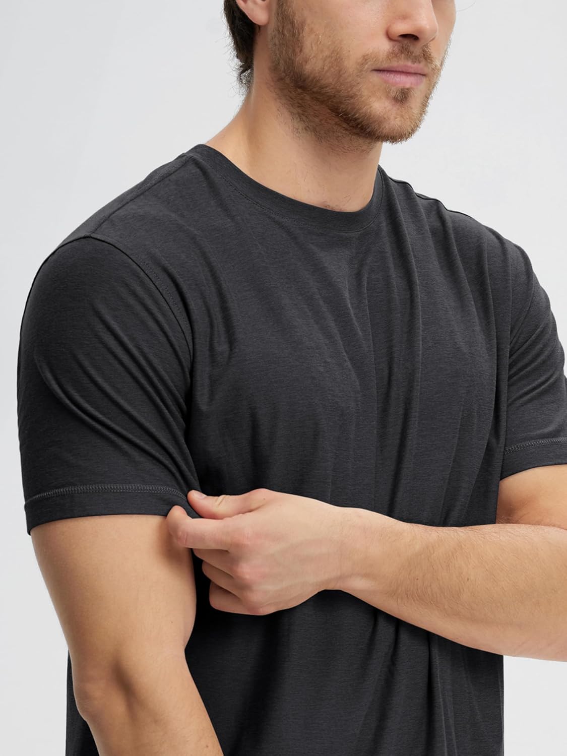 ODODOS Men's Performance T-Shirt - odSTRATUM Tech Tee, Ultra Soft Moisture Wicking UPF 50+ Fitness Shirts - The Ascent Series - Image 4