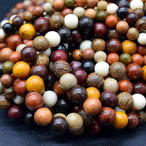 Miniatura 5 de Zenkeeper 108 piezas de cuentas naturales de aguamarina azul para la fabricación de joyas, 8 mm de cuentas de piedras preciosas auténticas