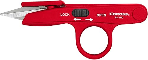 Corona FS 4110 - Micro tijeras hidropónicas para dedos, color rojo