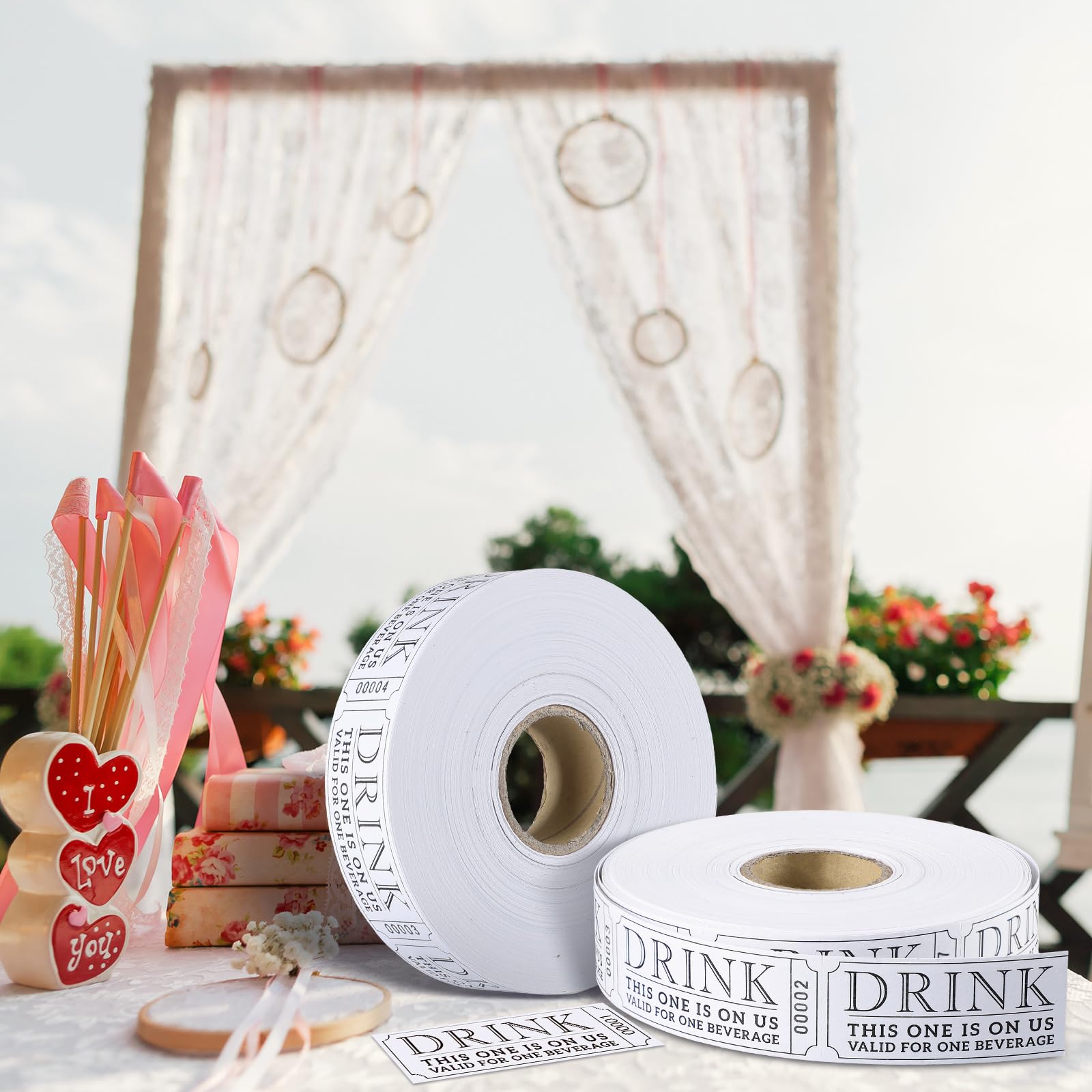 Amazon.co.jp: 2ロール 1000枚 フリードリンクチケットロール 抽選