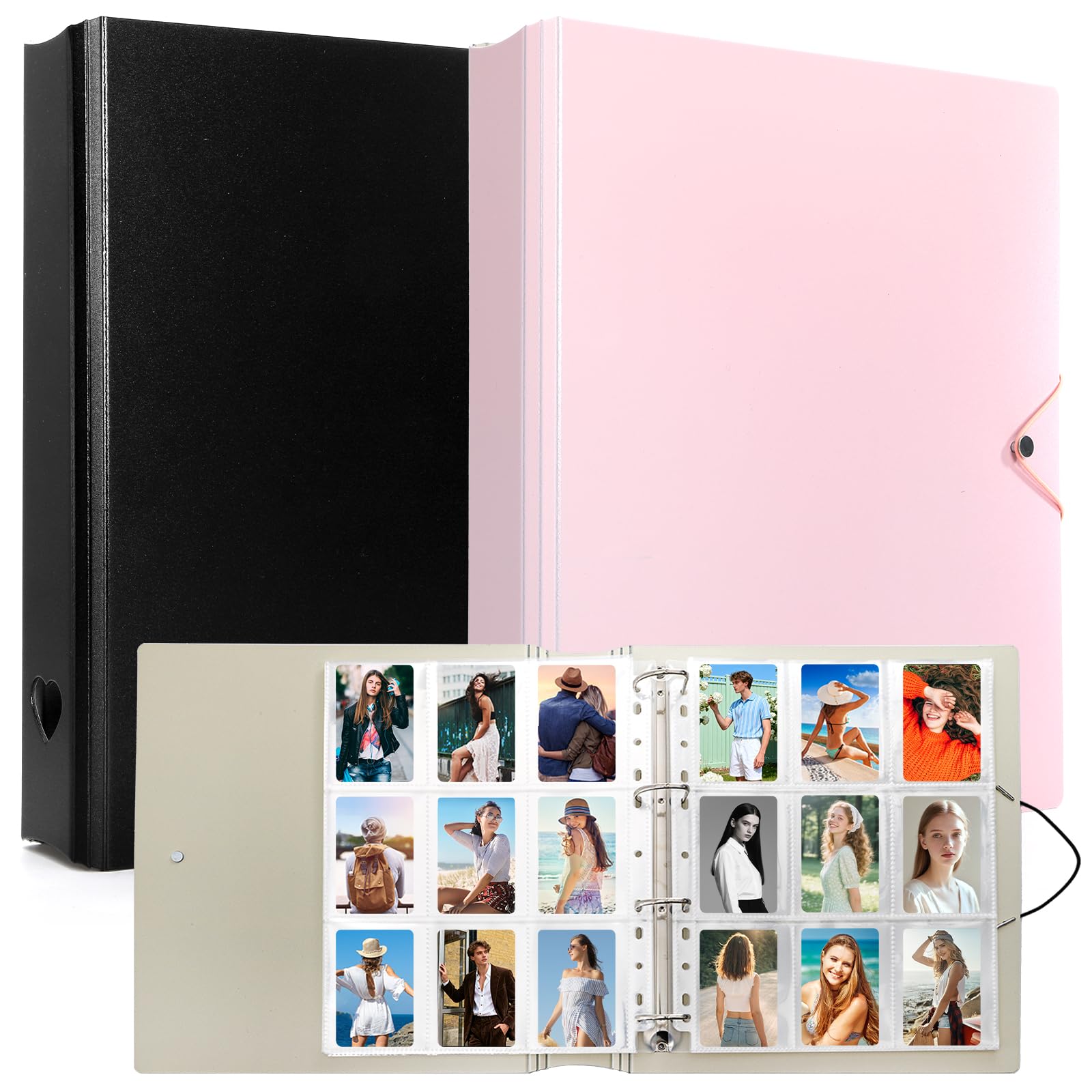 Amazon.com: Hacaroa 2 Pack Photocard Binder 4 Rings with 50 Pages 450  Pockets, 2x3