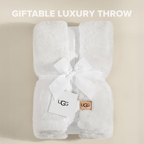 Miniatura 3 de UGG Euphoria Faux Fur Throw Blanket, Warm Fluffy Throw for Couch or Bed, Luxury Bedroom Decor, Fluffy Blankets, Machine Washable, 50-inch x 70-inch