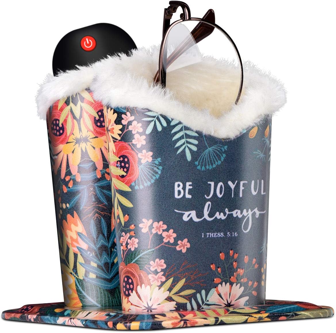 Plush Fluffy Lined Anti-scratch Eyeglasses Holder Protective Glasses Stand Case image 3
