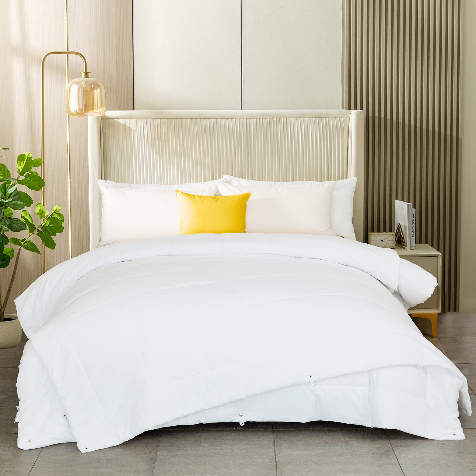 Piumone 4 Stagioni 135x200 Cm - 3 In 1 Estivo/Invernale - 300+150 GSM - Con Bottoni - Foto 4