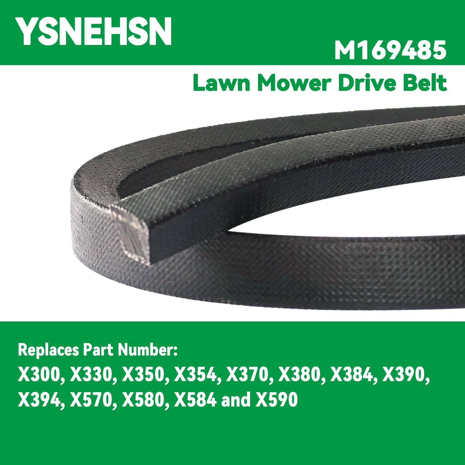 M169485 - Correa de transmisión para cortacésped M169485 X350 X354 X370 X380 X384 X390 X394 X570 X580 X584 X590 sustituye a 48 pulgadas 54 pulgadas Segadora FS6 00 FS651 FS730 (5/20.3 cm x 74-3/10.2