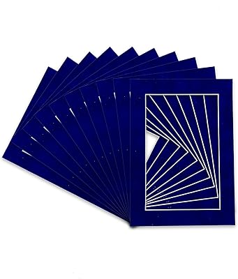 5x7 Precut Royal Blue Suede Picture Matboard for 4x6 Photo - for Frames Measuring 5 x 7 Inches - Bevel Cut Matte to Display Art Measuring 4 x 6 Inches - Acid Free ONE MAT
