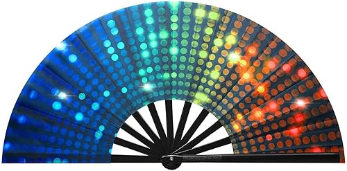 Miniatura 15 de Ventilador de mano plegable grande, ventilador de mano plegable para mujeres, abanicos de mano, ventilador de mano chino de Kung Fu Tai Chi para