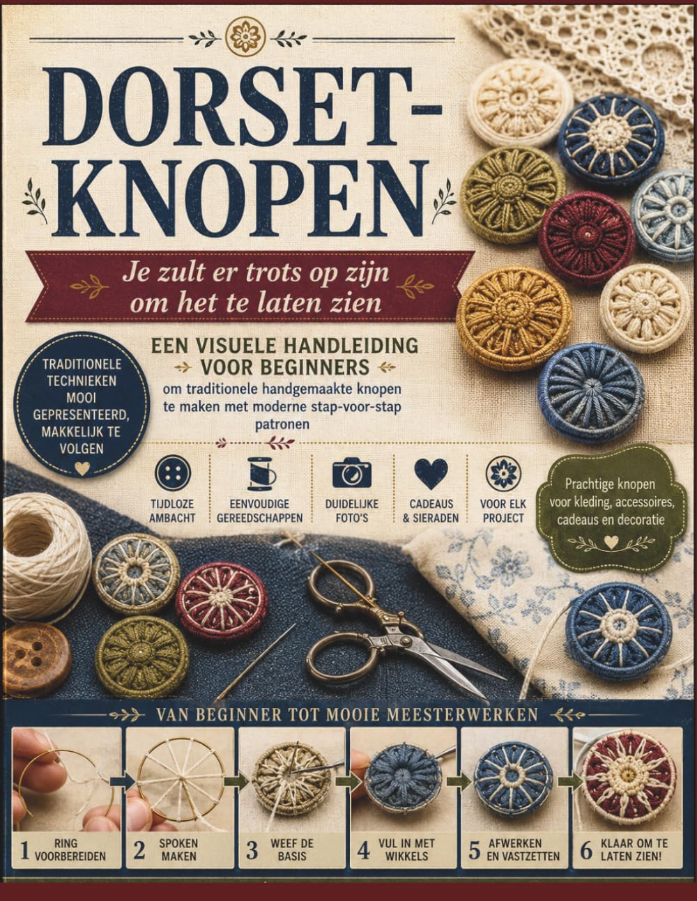 Dorset-knopen Je zult er trots op zijn om het te laten zien: Een visuele handleiding voor beginners om traditionele handgemaakte knopen te maken met moderne stapsgewijze patronen