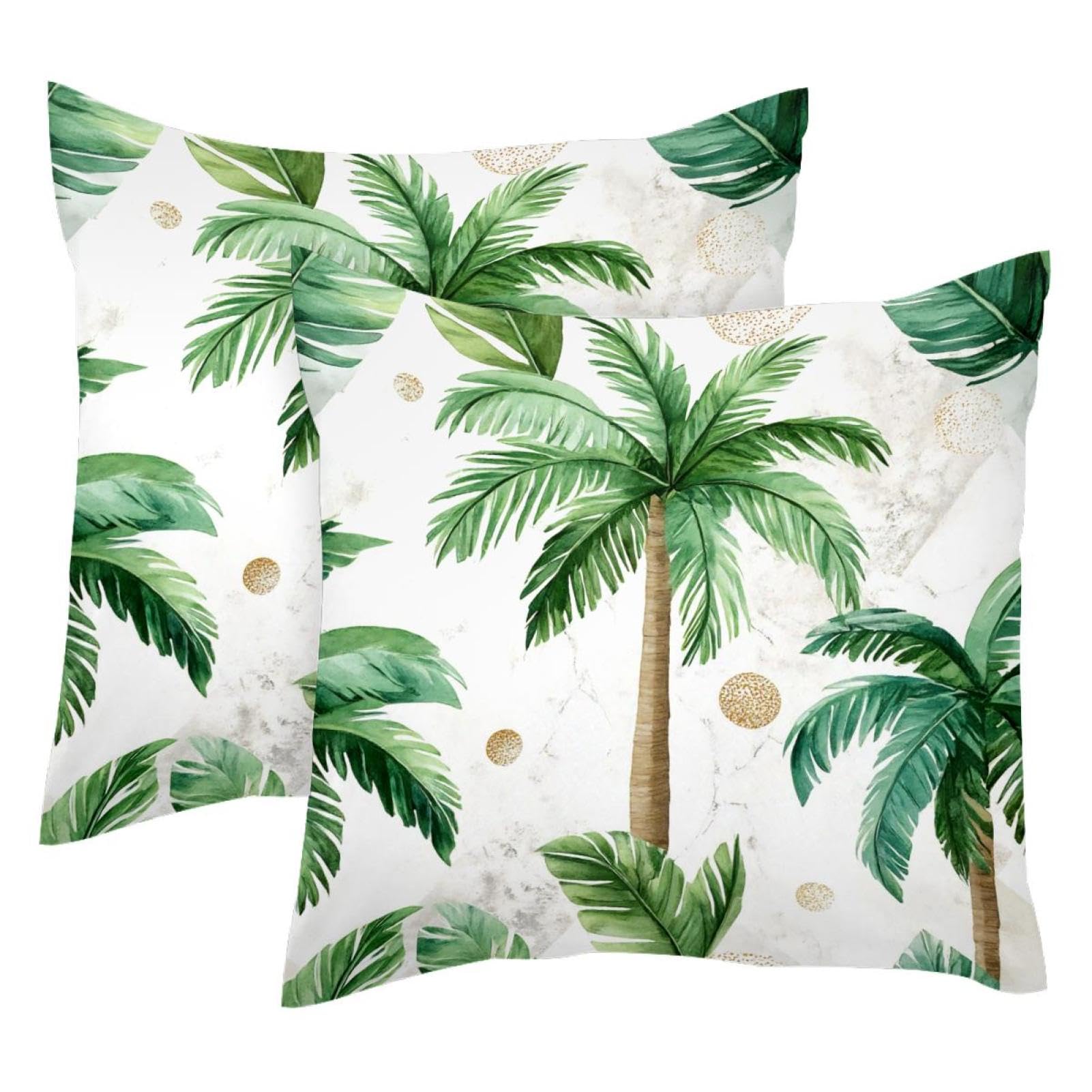 Fundas de cojín de terciopelo suave con estampado tropical elegante