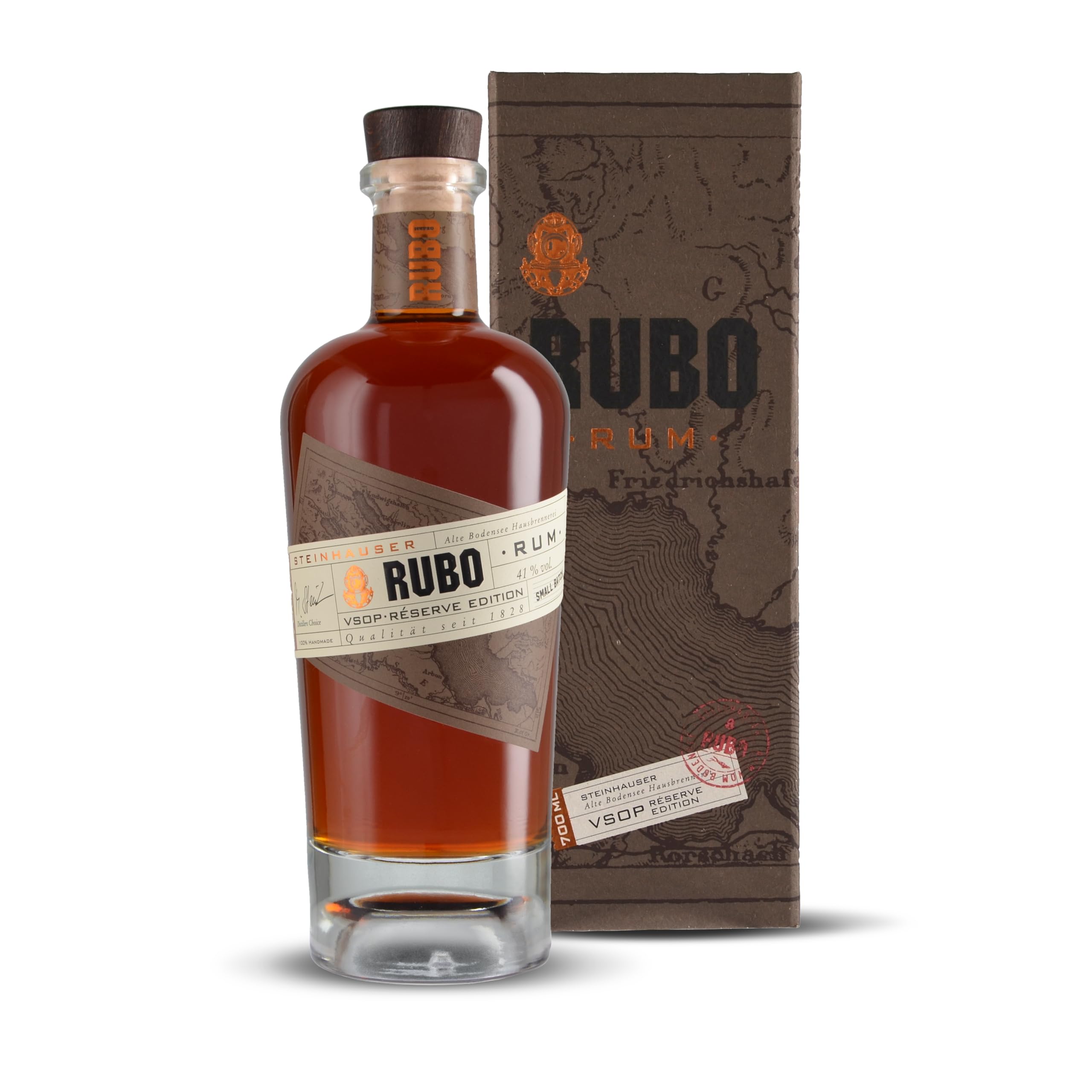 RUBO Rum VSOP Réserve Edition 700ml 41% vol. | Rum vom Bodensee by Steinhauser