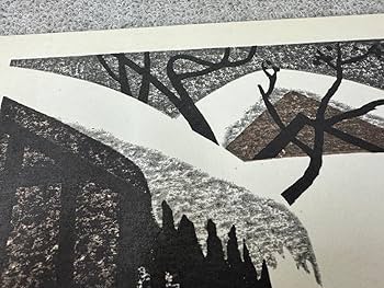 斎藤清、「会津の冬（9）檜の原」、希少な画集の額装画 斎藤清、「会津の冬（9）檜の原」、希少な画集の額装画 2025