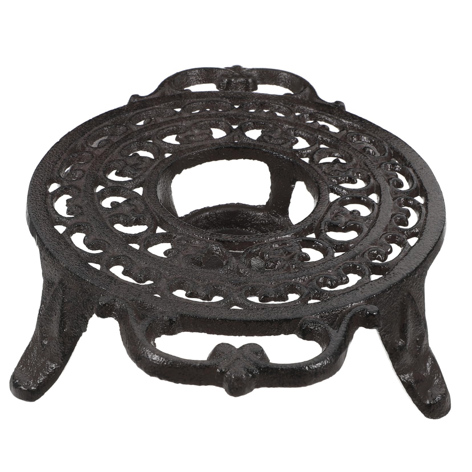 PRETYZOOM Trivet for Teapot Cast Tripod Base Holder Brewing Rack for Japanese Kettle Heat Retaining Design for Home Office Use Elegant Candle Holder Decor