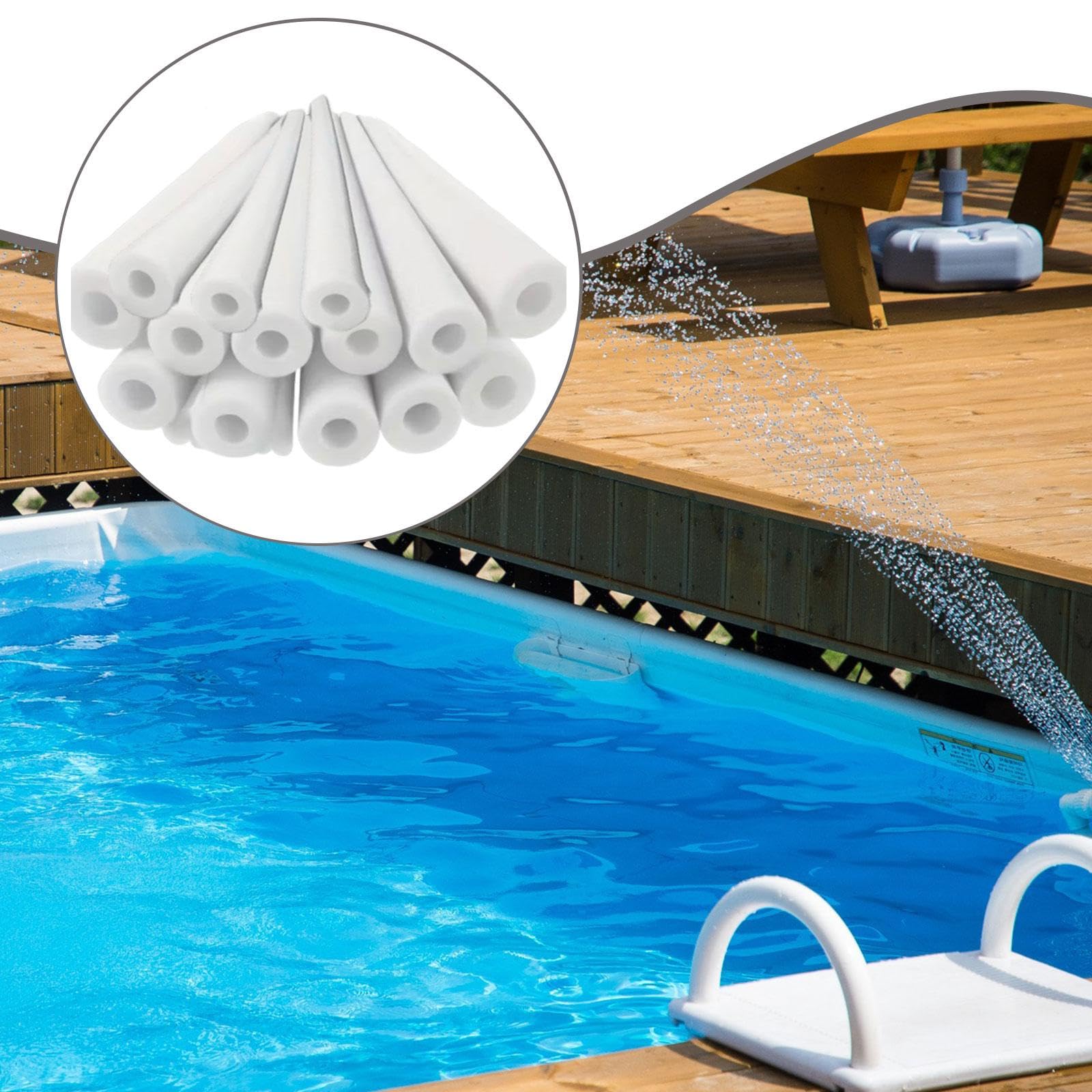 Oshhni Confezione da 20 Tubi Galleggianti Cavi per Piscina, Accessori da Nuoto Professionali, Portatili, Versatili E Leggeri, Bastoncini Galleggianti