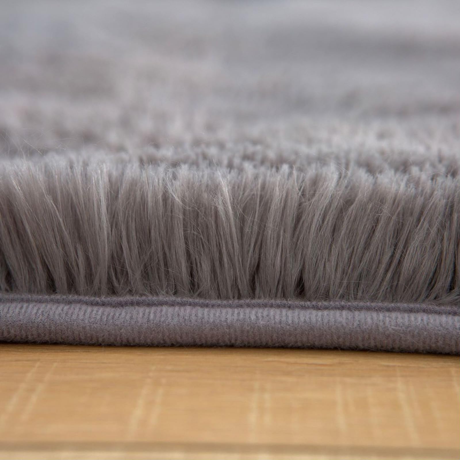 QUINZI Tappeto per soggiorno e camera da letto, morbido e morbido, antiscivolo, lavabile (grigio scuro, 180 x 270 cm)