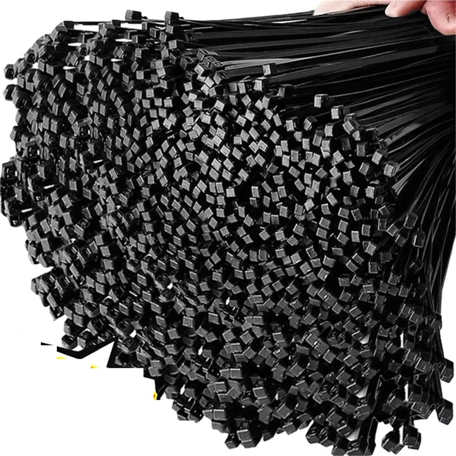 Bridas de nylon con clip, Bridas for Cables, Nylon Autoblocante, Ajustables, Negro/Blanco, 3x(100-150) mm(White- (3x100mm))