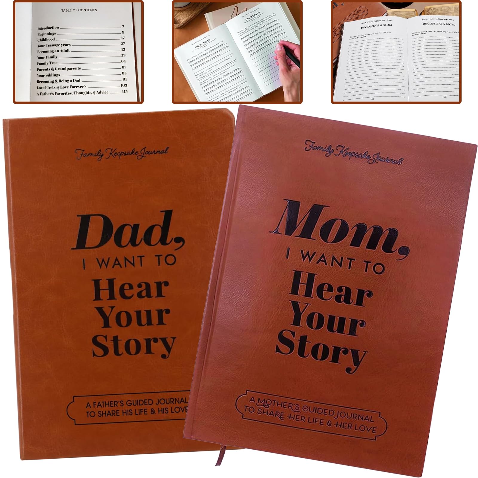 Blank Notebook for Dad and Mom,Dad I Want to Hear