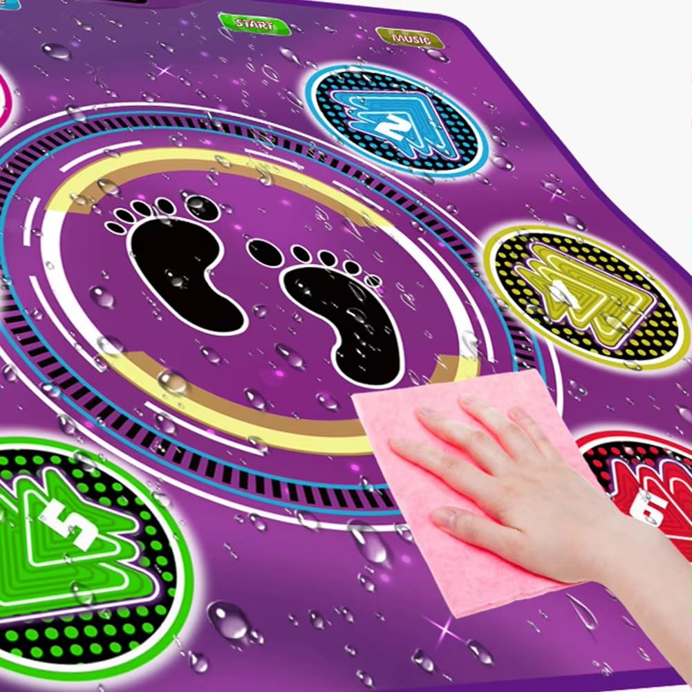 Alfombra de Baile Electrónica Inalámbrica Bluetooth, Tapete de Baile Familiar, Tapete de Juego Musical para Niños y Adultos, para Ejercicio y Juegos