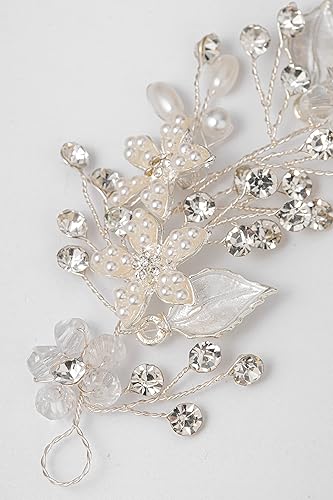 Miniatura 5 de Coucoland Diadema de hada para niña de las flores, corona de cristal para la primera comunión, diadema de aliento de bebé para bodas, novias,