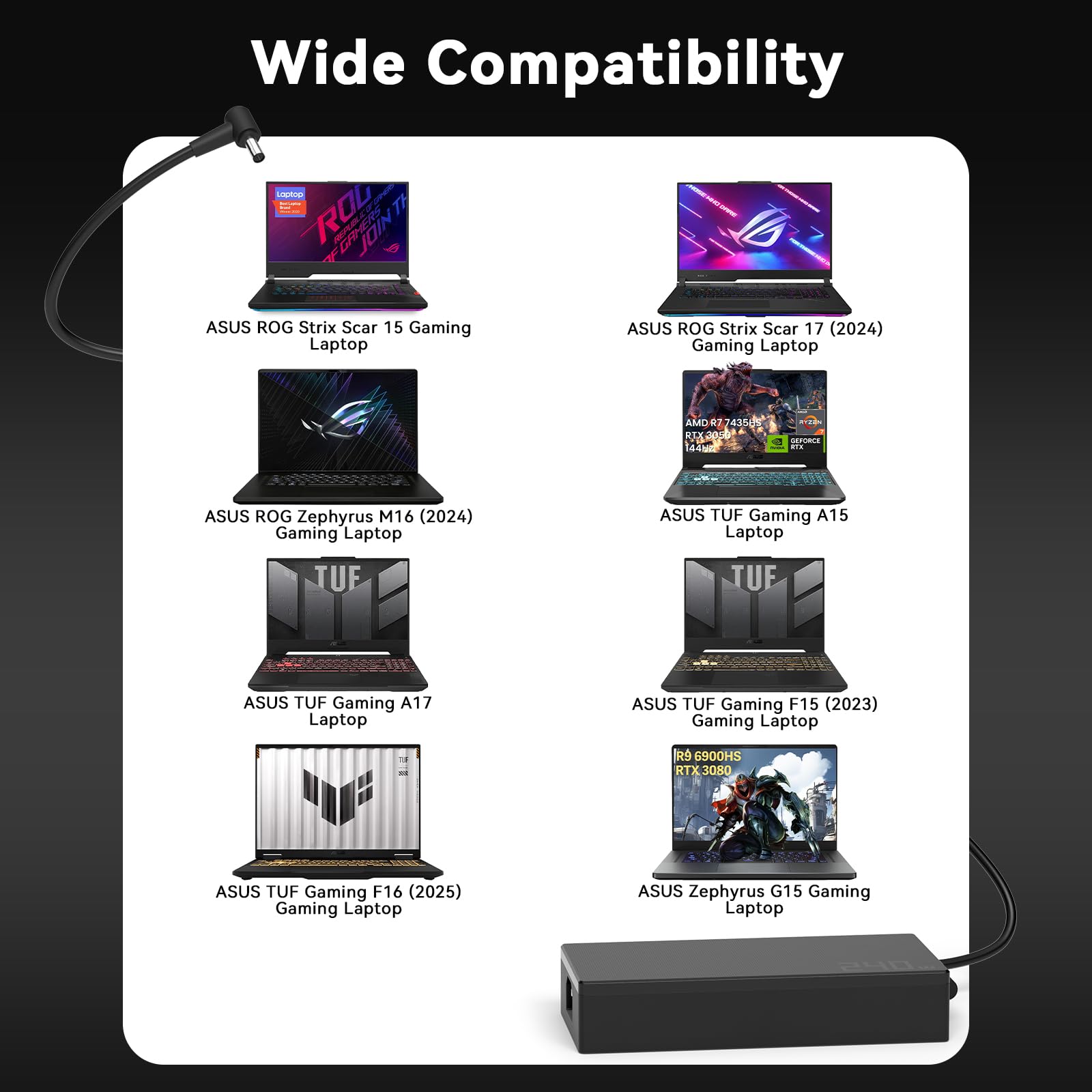 240W zasilacz ładowarka do Asus TUF A15 A17 F15 F17 FA507 FX507 FA707 FX707 Zephyrus G14 G16 G15 S17 GA402 GA503 GU605 ROG Strix 15 17 G15 G17 G512 G513 G712 G713 Vivobook Pro 14X 15X 16X