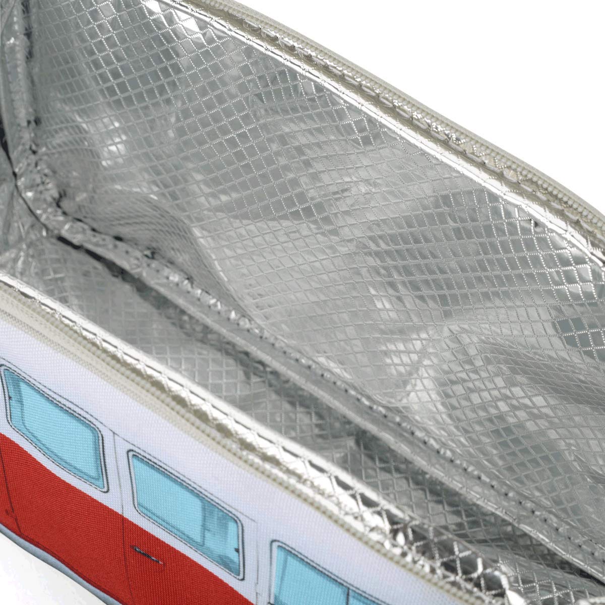 BRISA Board Masters - Volkswagen Collection – Neceser para el almuerzo Volkswagen T1 Bulli Bus (rojo/frontal del autobús)