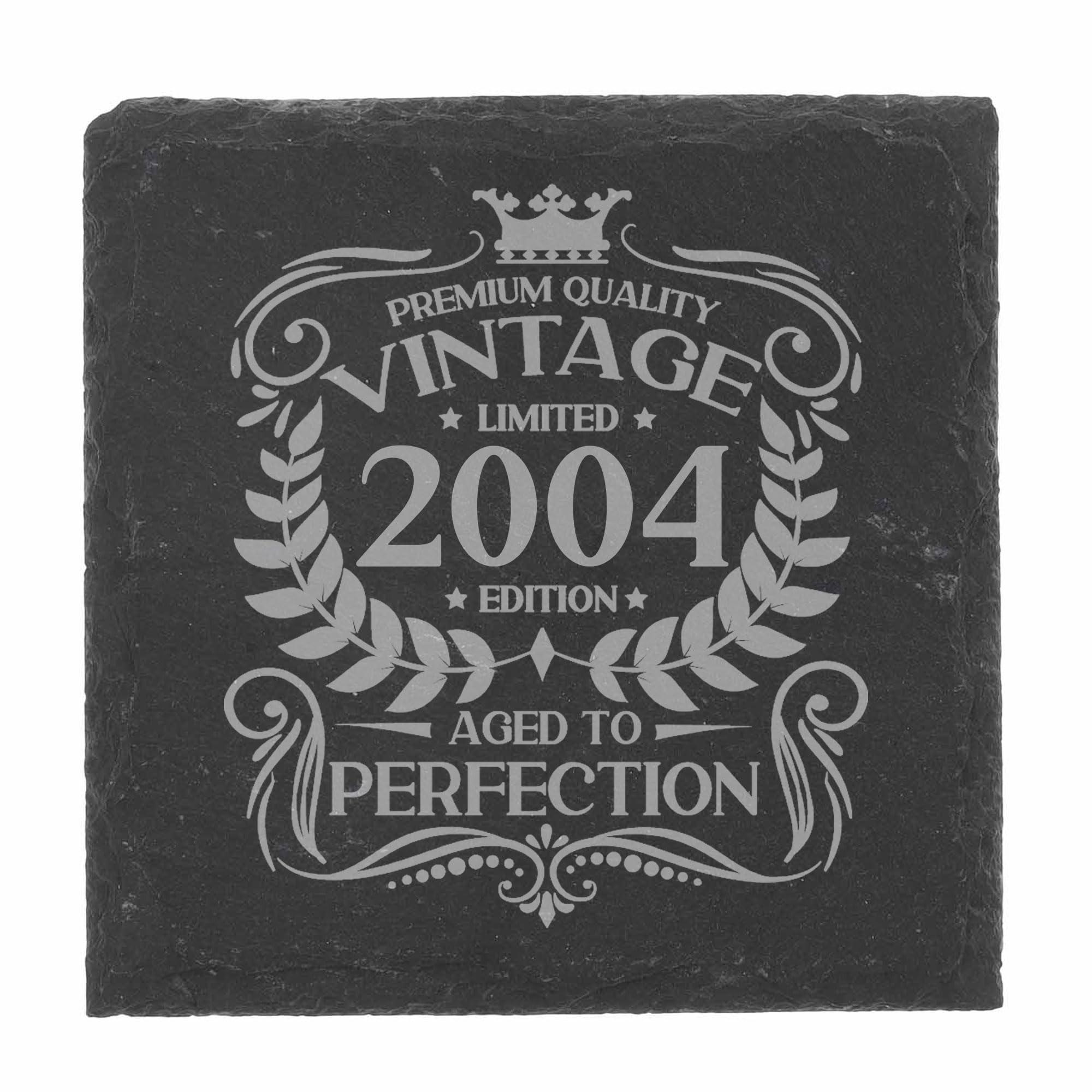 80th Birthday Gift for Men Vintage 1946 Aged to Perfection Engraved Slate Coaster Present for 80 Year Old Etched Natural Slate Placemat (Round Slate) — view 137
