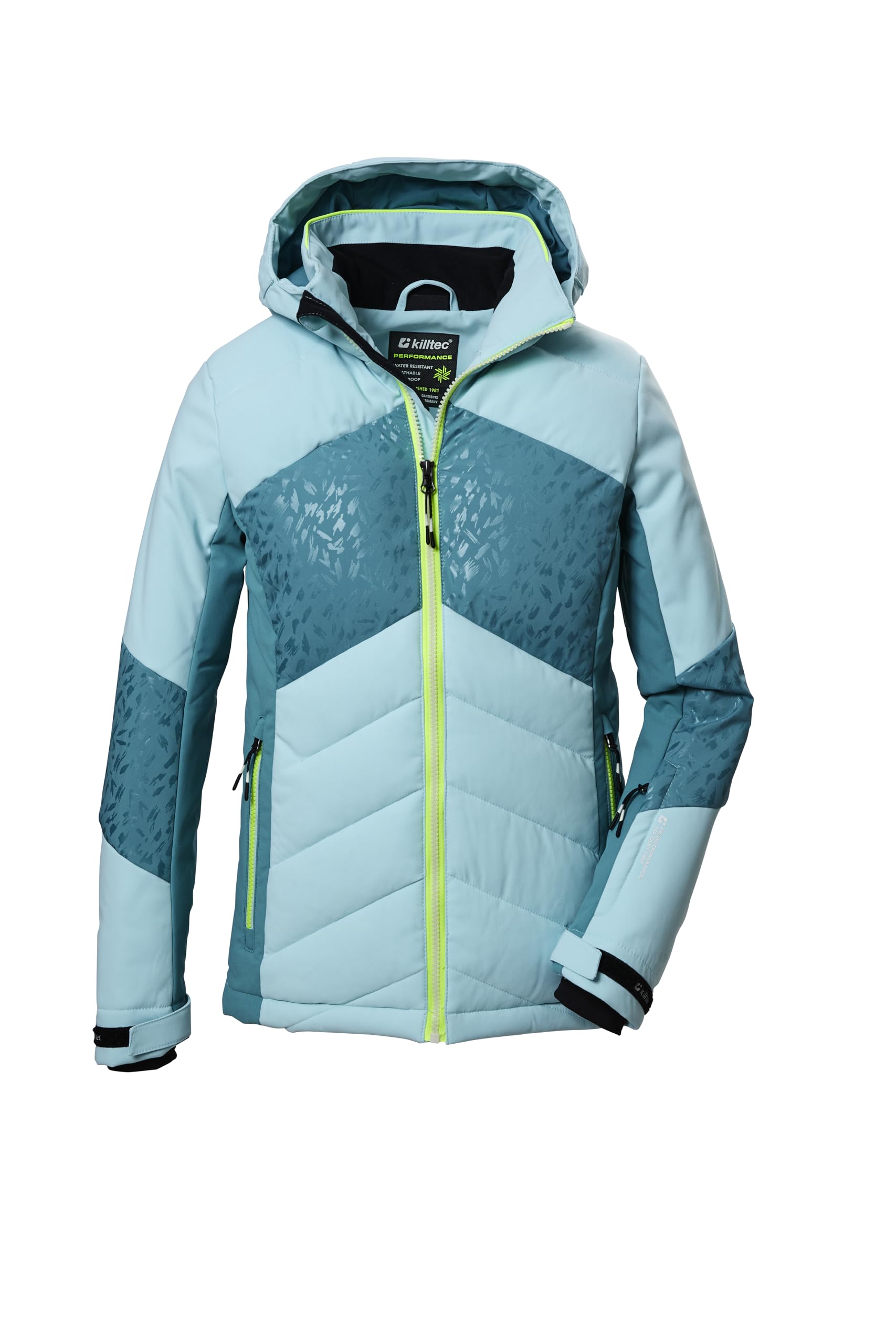 Killtec Ksw 342 Grls Ski Qltd Jckt Giacca da sci/giacca funzionale con cappuccio e paraneve Bambine e ragazze