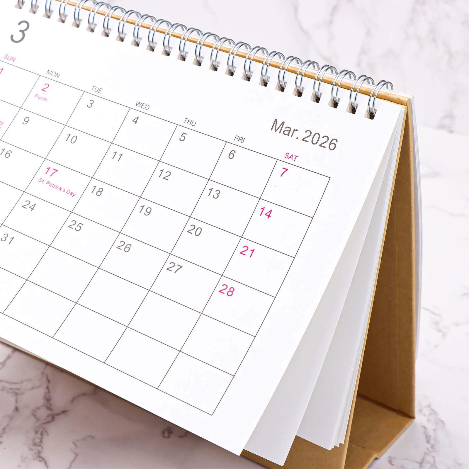 2026 Calendrier De Bureau Gem Art | Calendrier Mensuel De