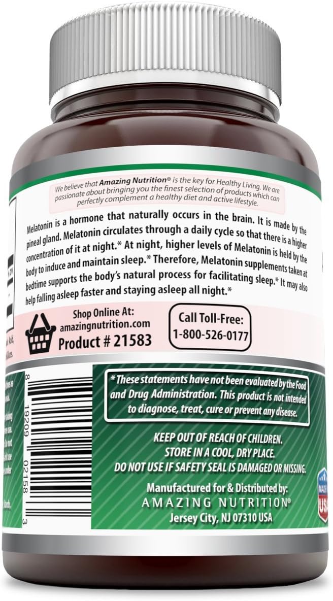 Amazing Formulas Melatonin 10mg Tablets Supplement | Helps Regulate Sleep Cycle | Non GMO | Gluten Free | Made in USA (250 Count)