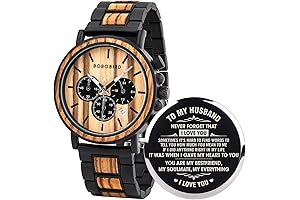 Mens Personalized Engraved Wood Grain Watches
